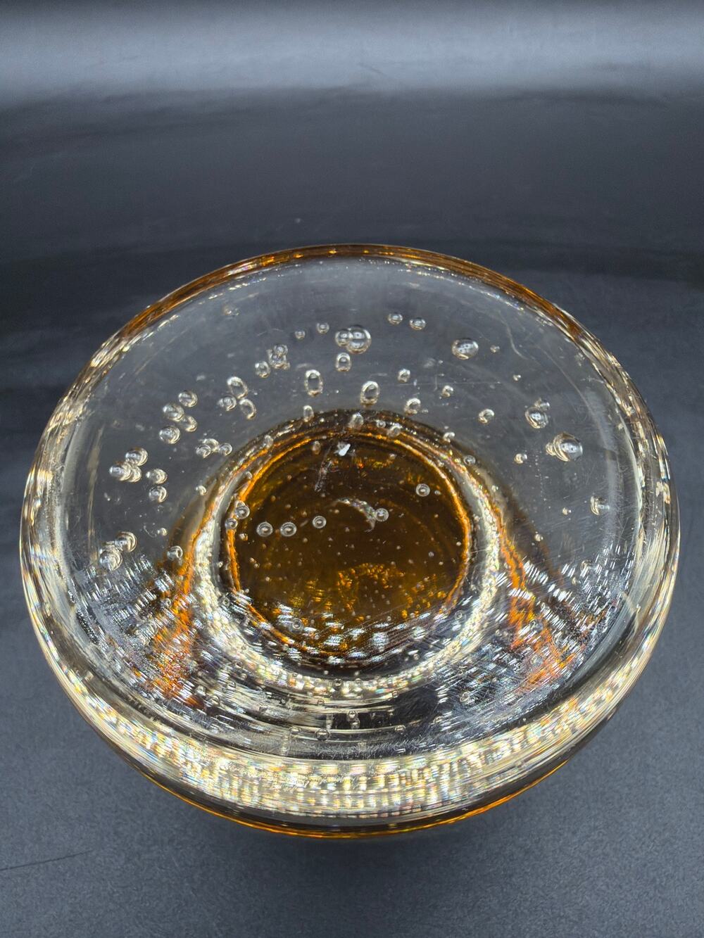 Amber Bubble Glass
Controlled Bubble Votive
Mid Century Art Glass